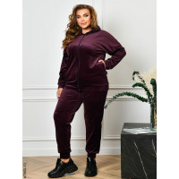 7960-13 Спортивний костюм жіночий на блискавці велюр супербатал (3 ед: 54-56,56-58,58-60)
