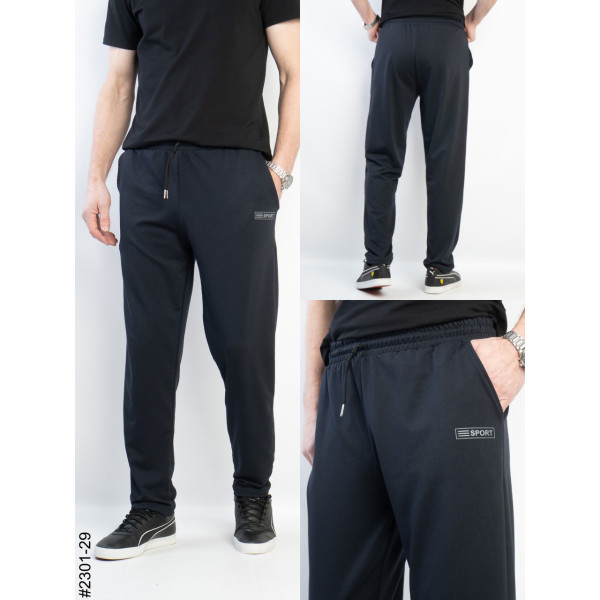 2301-29 Спортивні штани чоловічі прямі двунитка батал (5 од: 50,52,54,56,58)