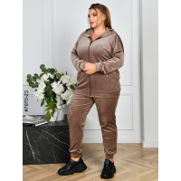 7970-23 Спортивний костюм жіночий на блискавці велюр супербатал (3 ед: 54-56,56-58,58-60)