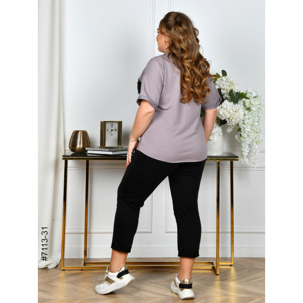 7113-31 Спортивний костюм жіночий двунитка батал (5 од: 52,54,56,58,60)