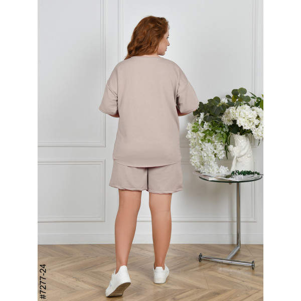 7277-24 Спортивний костюм жіночий двонитка напівбатал (4 од: 48,50,52,54)