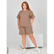 9804-23 Спортивний костюм жіночий двонитка напівбатал (4 од: 48,50,52,54)