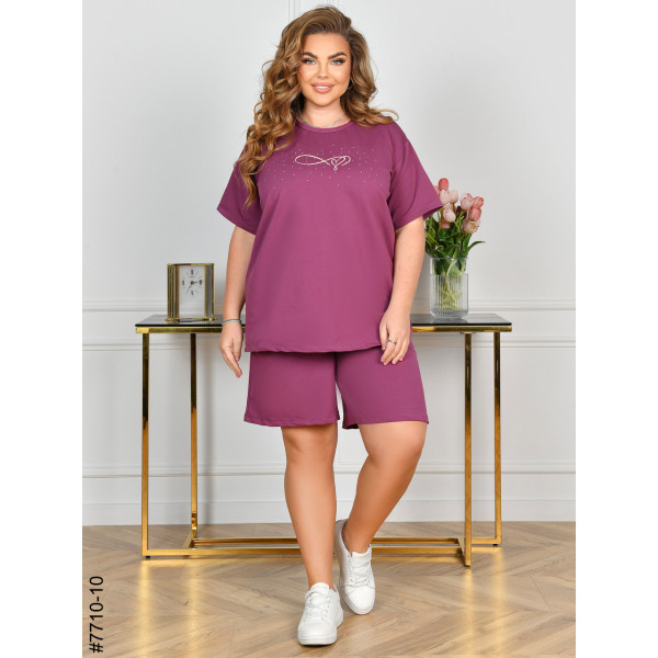 7710-10 Спортивний костюм жіночий турецька двонитка батал (3 од: 54,56,58)