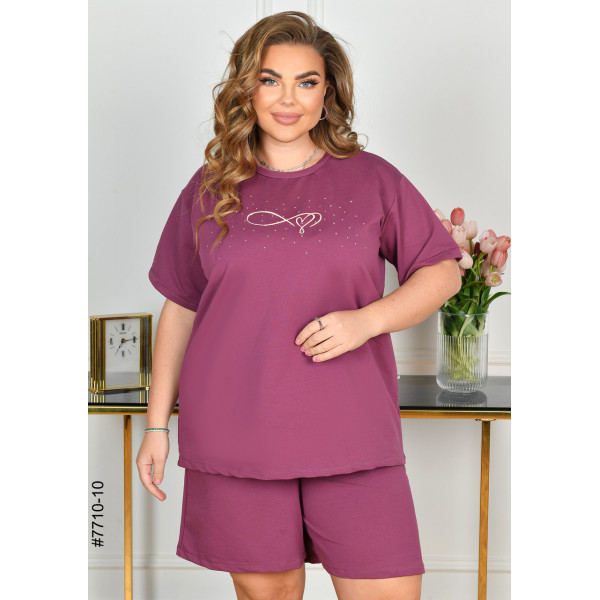 7710-10 Спортивний костюм жіночий турецька двонитка батал (3 од: 54,56,58)