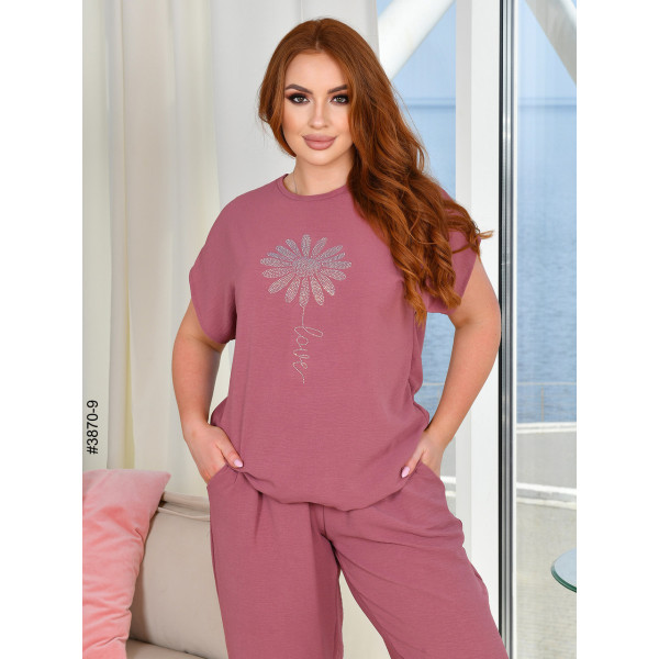 3870-9 Спортивний костюм жіночий креп батал (4 од: 50,52,54,56)