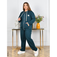 5704-2 Спортивний костюм жіночий двонитка на блискавці прямі штани батал (4 од: 50,52,54,56)