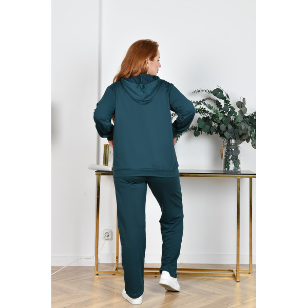 5704-2 Спортивний костюм жіночий двонитка на блискавці прямі штани батал (4 од: 50,52,54,56)