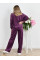 4110-11 Спортивний костюм жіночий на блискавці велюр прямі штани норма (3 од: 42,44,46)