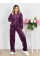 4110-11 Спортивний костюм жіночий на блискавці велюр прямі штани норма (3 од: 42,44,46)