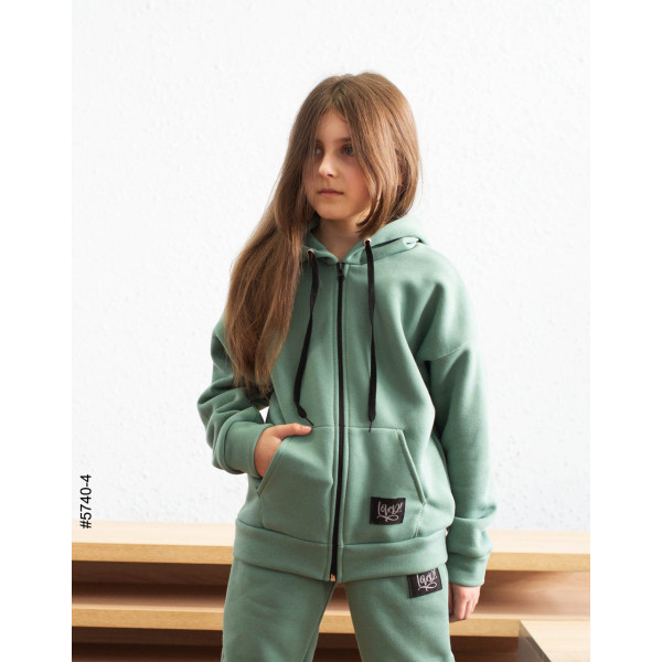 5740-4 Спортивний костюм на блискавці тринитка на флісі підліток (4 од: 36,38,40,42)