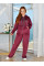 7310-13 Спортивний костюм жіночий на блискавці велюр прямі штани батал (3 од: 50,52,54)
