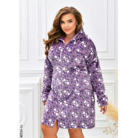 6534-10 Халат жіночий на блискавці з поясом махра напівбатал (3 од: 44-46,48-50,52-54)