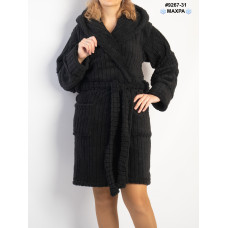 9267-31 Халат жіночий на запах махра напівбатал (3 од: 44-46,48-50,52-54)