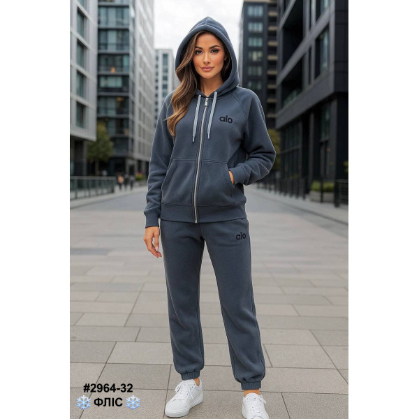 2964-32 Спортивний костюм жіночий турецький двосторонній фліс норма (4 од: 42,4446,48)