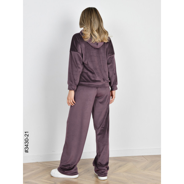 3430-21 Спортивний костюм жіночий на блискавці велюр норма (3 од: 44,46,48)