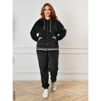 8383-31 Спортивний костюм жіночий на блискавці велюр напівбатал (4 од: 48,50,52,54)