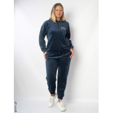 7771-27 Спортивний костюм жіночий велюр напівбатал (3 од: 48,50,52)