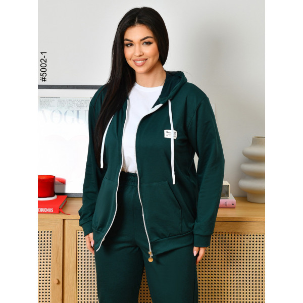 5002-1 Спортивний костюм жіночий двонитка на блискавці батал (4 од: 50,52,54,56)