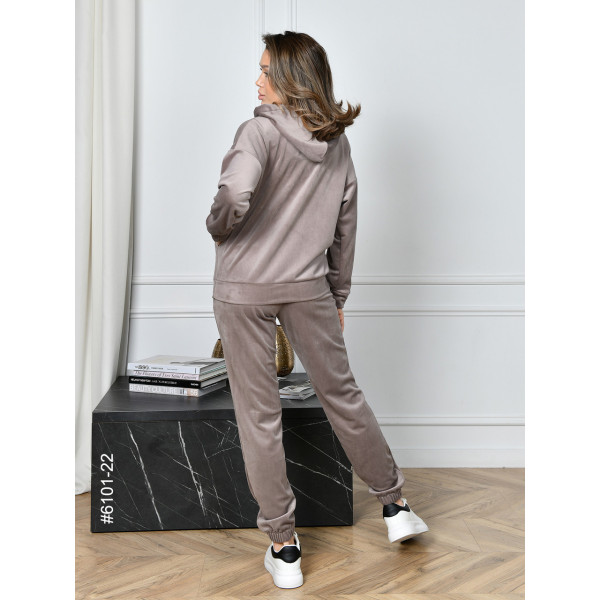 6101-22 Спортивний костюм жіночий на блискавці велюр норма (5 од: 44,46,48,50,52)