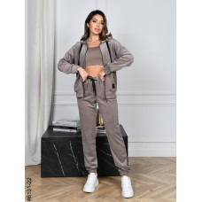 6101-22 Спортивний костюм жіночий на блискавці велюр норма (5 од: 44,46,48,50,52)