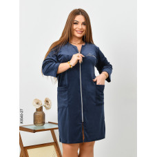 3540-27 Халат жіночий на блискавці напівбатал (3 од: 48,50,52)
