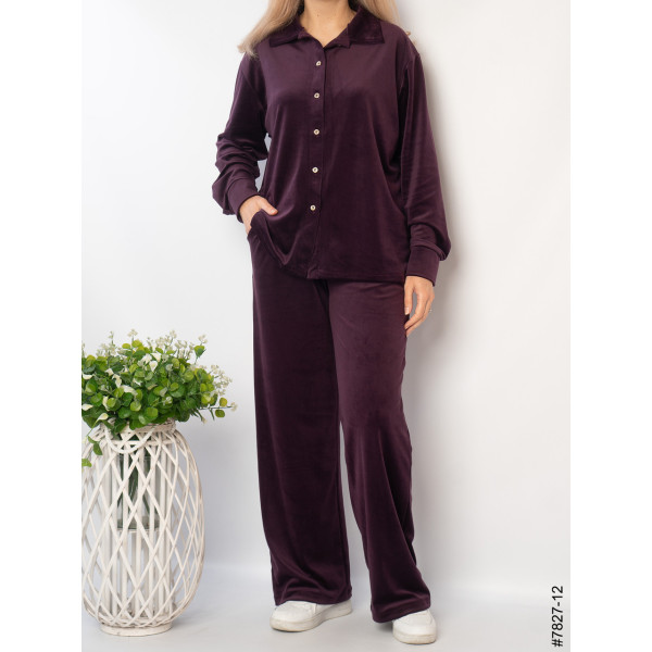 7827-12 Костюм жіночий велюр (4 од: 44,46,48,50)