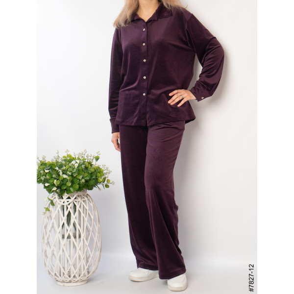 7827-12 Костюм жіночий велюр (4 од: 44,46,48,50)