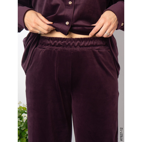 7827-12 Костюм жіночий велюр (4 од: 44,46,48,50)