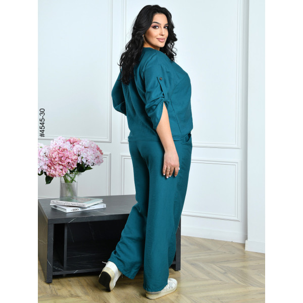 4545-30 Костюм жіночий льон жатка батал (4 од: 54,56,58,60)
