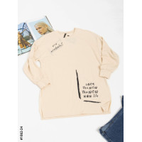 1862-24 Жіночий батнік з принтом двонитка напівбатал (3 од: S-M, M-L, L-XL)