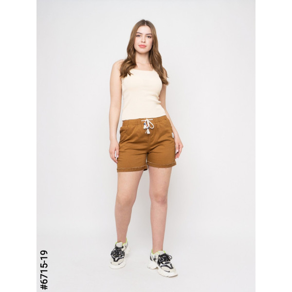 6715-19 Шорти жіночі на гумці стрейч-котон батал (6 од: 31-36)