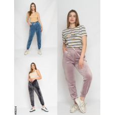 5023-6 Спортивні штани жіночі велюр батал (4 од: 52-54 | універсальний)