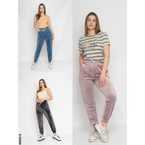5023-6 Спортивні штани жіночі велюр батал (4 од: 52-54 | універсальний)