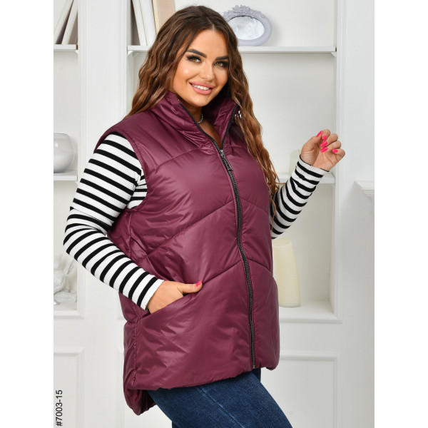 7003-15 Жилетка жіноча на холофайбері батал (3 од: 54,56,58)