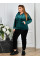 9977-2 Спортивний костюм жіночий на блискавці велюр батал (4 од: 54,56,58,60)