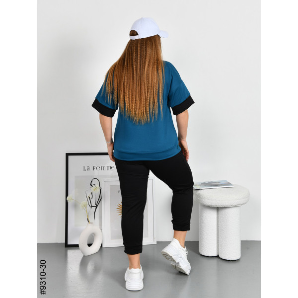 9310-30 Спортивний костюм жіночий двунитка напівбатал (4 од: 48,50,52,54)