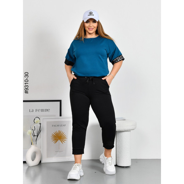 9310-30 Спортивний костюм жіночий двунитка напівбатал (4 од: 48,50,52,54)