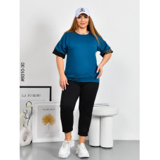 9310-30 Спортивний костюм жіночий двунитка напівбатал (4 од: 48,50,52,54)