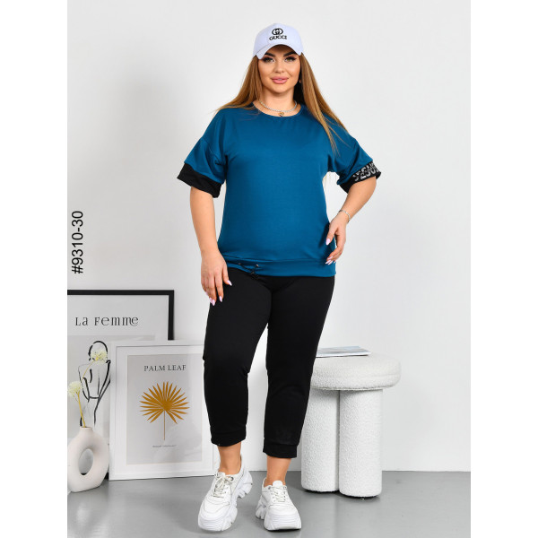 9310-30 Спортивний костюм жіночий двунитка напівбатал (4 од: 48,50,52,54)