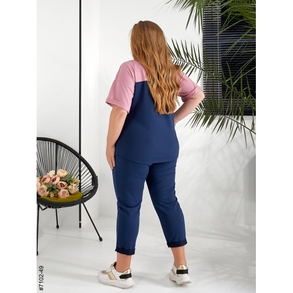 7102-49 Спортивний костюм жіночий двунитка батал (5 од: 52,54,56,58,60)