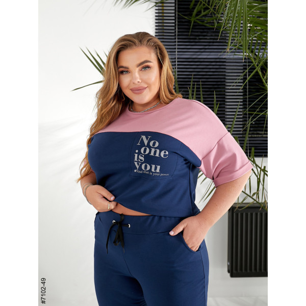 7102-49 Спортивний костюм жіночий двунитка батал (5 од: 52,54,56,58,60)