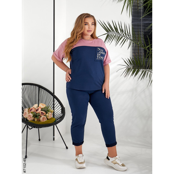 7102-49 Спортивний костюм жіночий двунитка батал (5 од: 52,54,56,58,60)