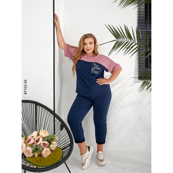 7102-49 Спортивний костюм жіночий двунитка батал (5 од: 52,54,56,58,60)