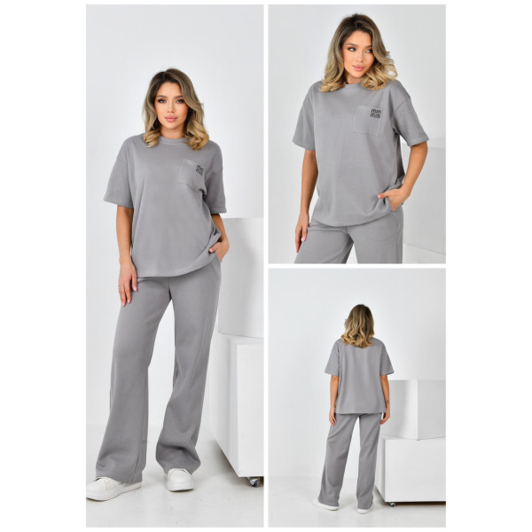 0411 Спортивний костюм жіночий напівбатал (3 од: M,L,XL)