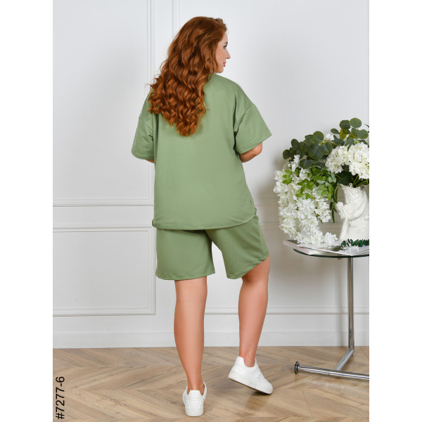 7277-6 Спортивний костюм жіночий двонитка напівбатал (4 од: 48,50,52,54)