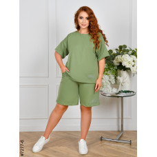7277-6 Спортивний костюм жіночий двонитка напівбатал (4 од: 48,50,52,54)