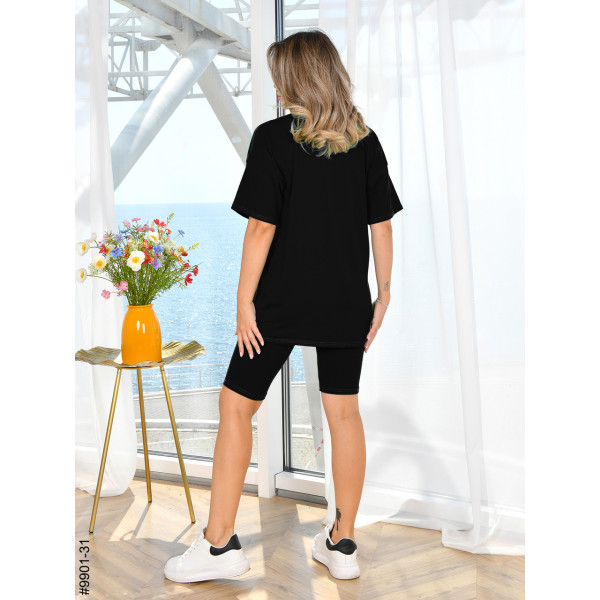 9901-31 Костюм жіночий футболка + велосипедки турецька бавовна норма (3 од:42,44,46)