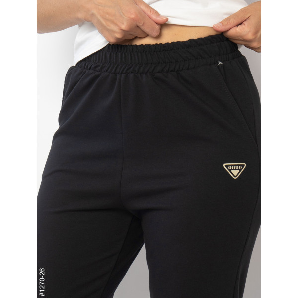 1270-26 Спортивні штани жіночі турецька двунитка напівбатал (4 од: 50,52,54,56)