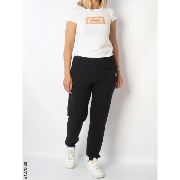 1270-26 Спортивні штани жіночі турецька двунитка напівбатал (4 од: 50,52,54,56)