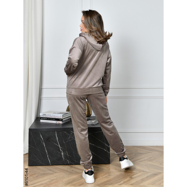 6101-44 Спортивний костюм жіночий на блискавці велюр норма (5 од: 44,46,48,50,52)